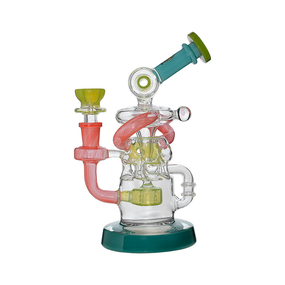 Calibear Gusher Recycler Dual Percolator Dab Rig - Discreet Smoker