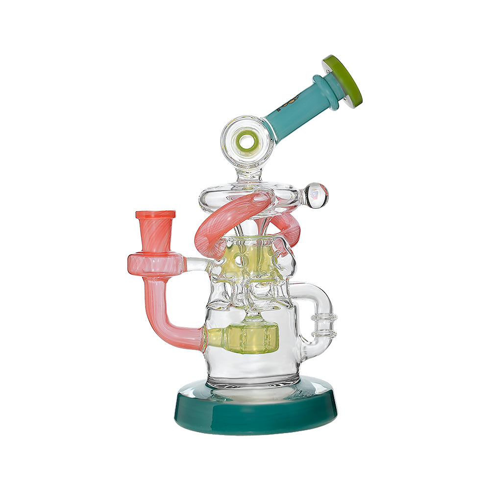 Calibear Gusher Recycler Dual Percolator Dab Rig - Discreet Smoker