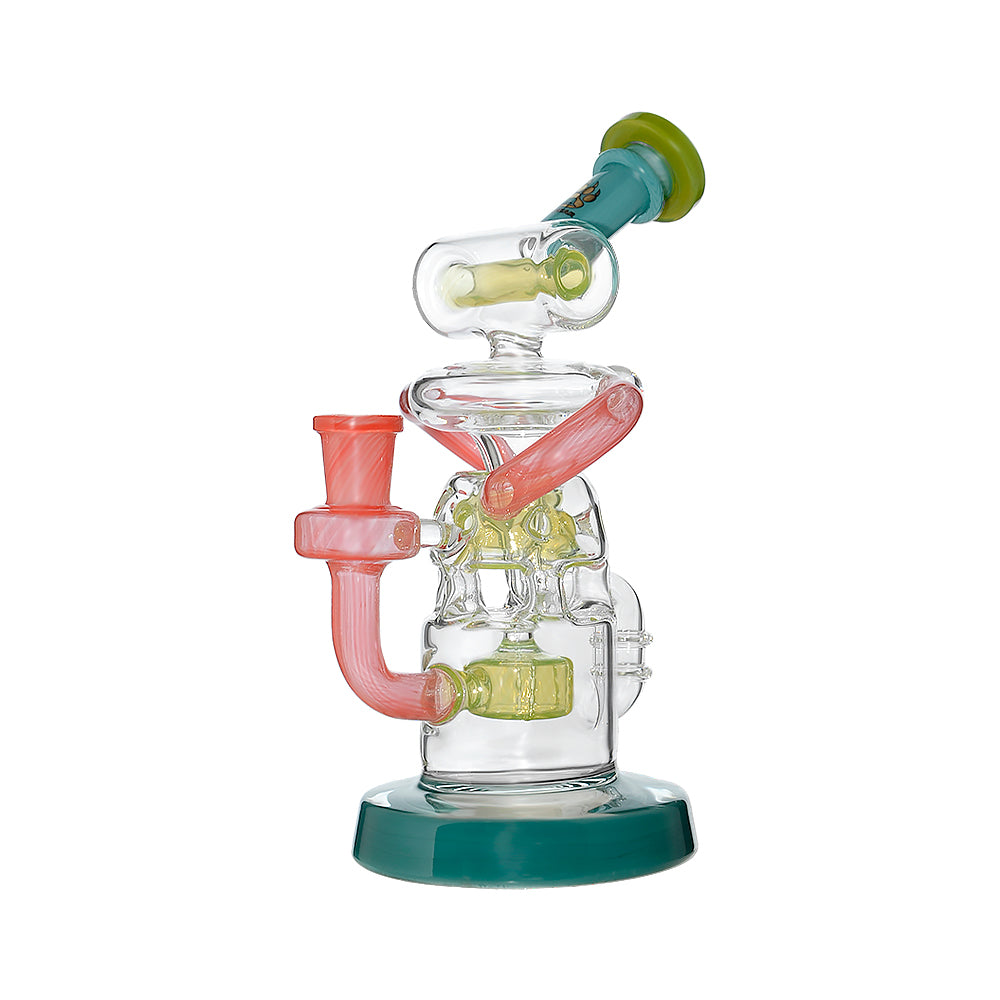 Calibear Gusher Recycler Dual Percolator Dab Rig - Discreet Smoker