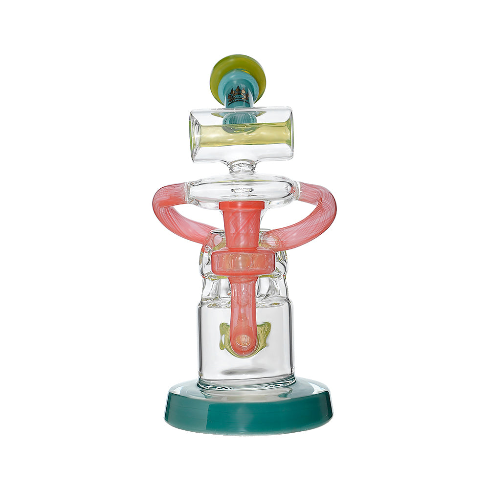Calibear Gusher Recycler Dual Percolator Dab Rig - Discreet Smoker