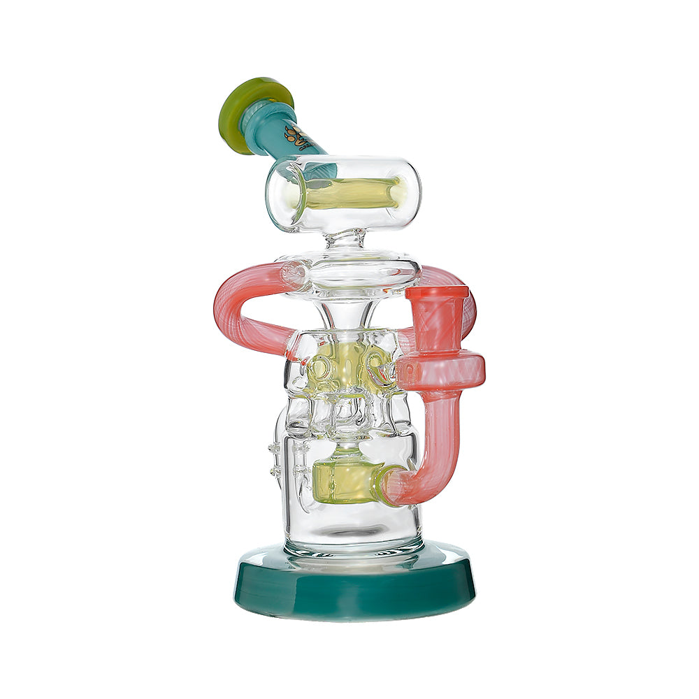 Calibear Gusher Recycler Dual Percolator Dab Rig - Discreet Smoker