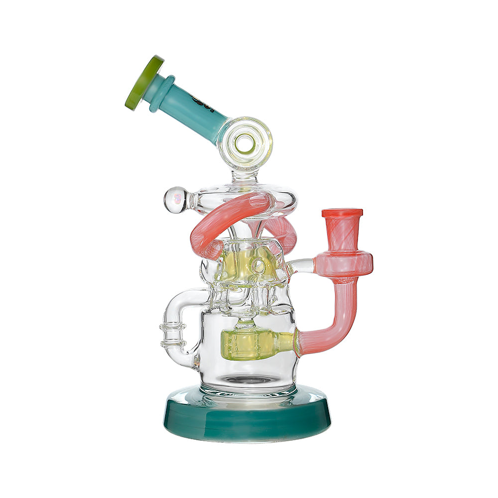 Calibear Gusher Recycler Dual Percolator Dab Rig - Discreet Smoker