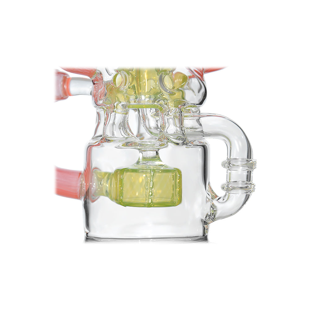 Calibear Gusher Recycler Dual Percolator Dab Rig - Discreet Smoker