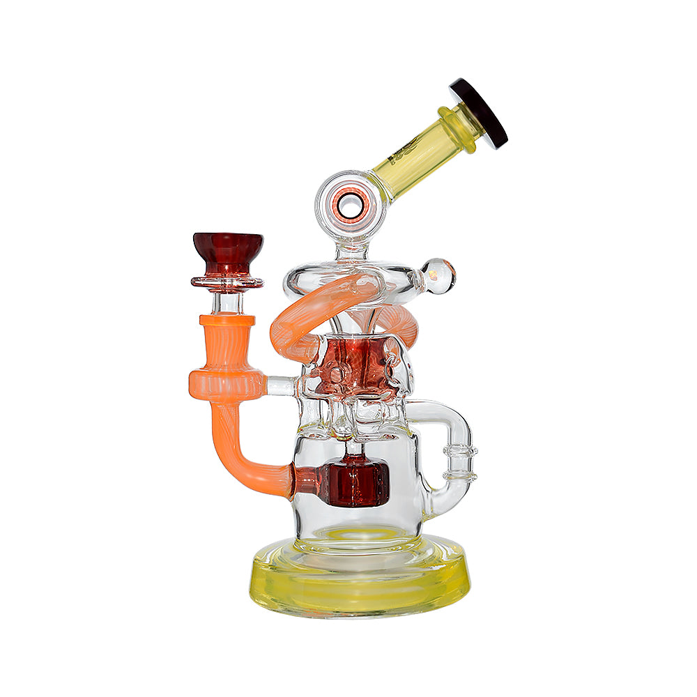 Calibear Gusher Recycler Dual Percolator Dab Rig - Discreet Smoker