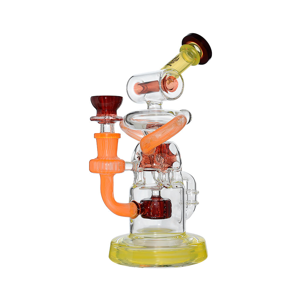 Calibear Gusher Recycler Dual Percolator Dab Rig - Discreet Smoker