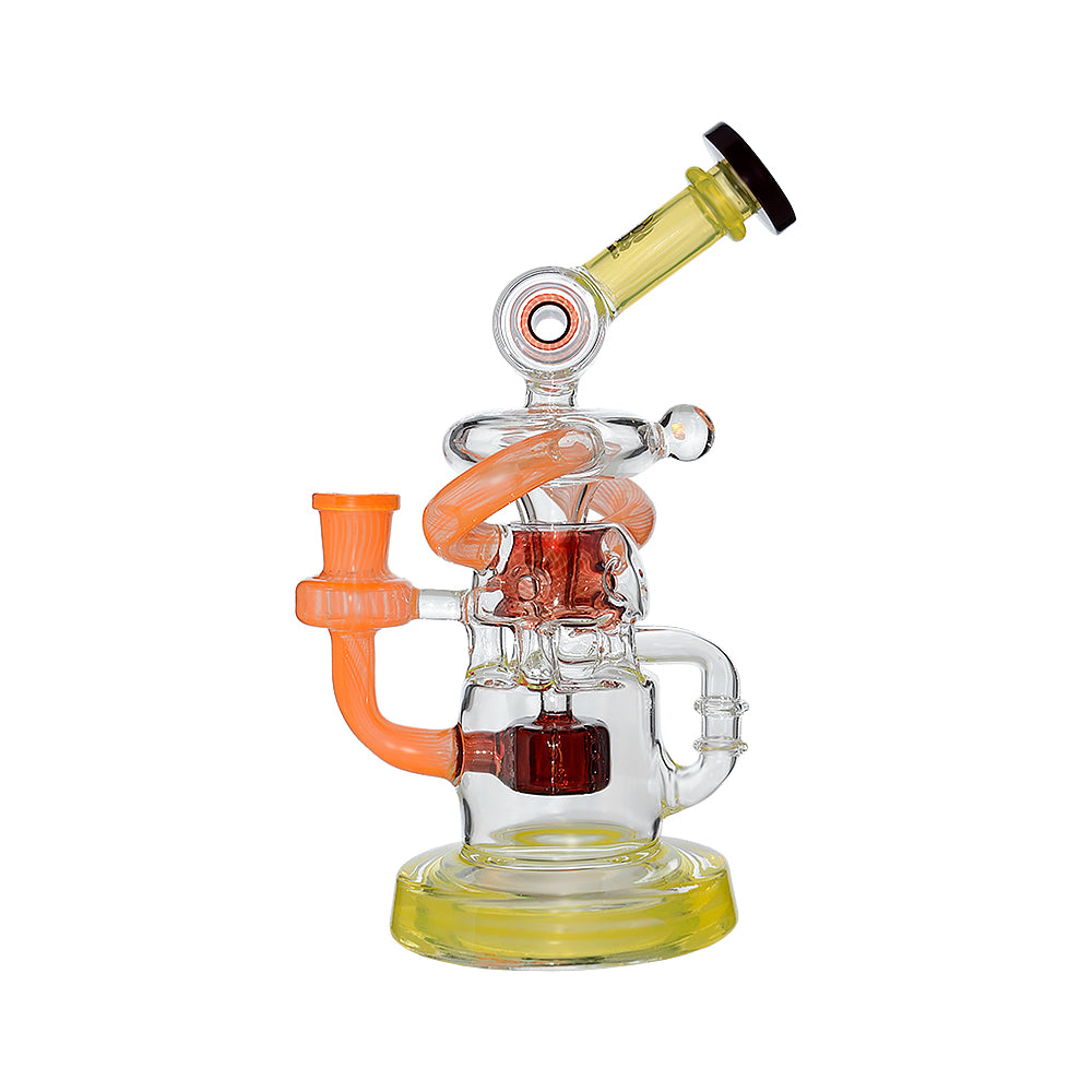 Calibear Gusher Recycler Dual Percolator Dab Rig - Discreet Smoker