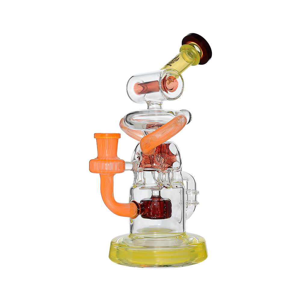 Calibear Gusher Recycler Dual Percolator Dab Rig - Discreet Smoker