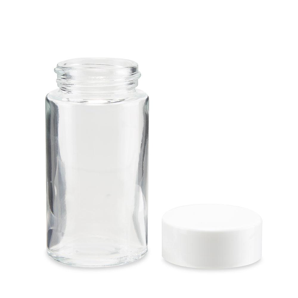 84mm Child Resistant Glass Joint Jar w/ Lid – 180ct Bulk - Discreet Smoker
