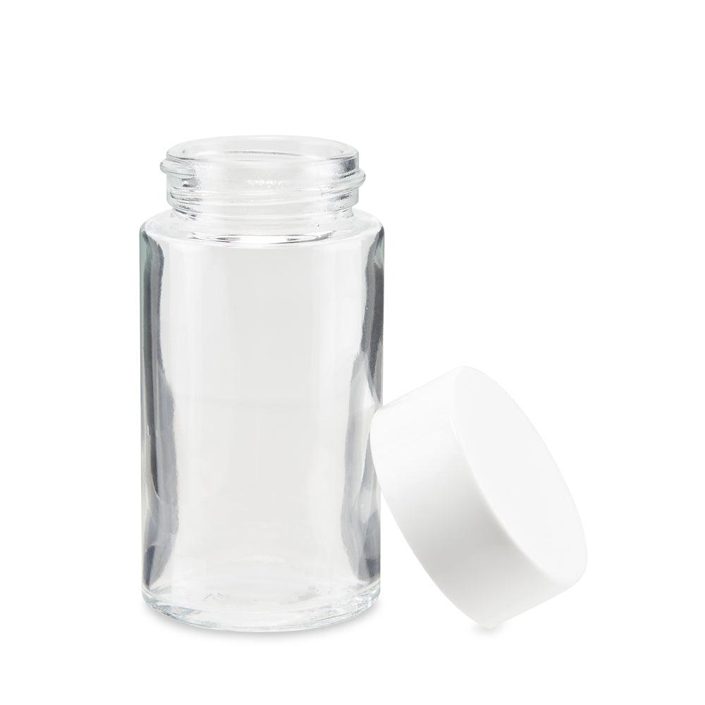 84mm Child Resistant Glass Joint Jar w/ Lid – 180ct Bulk - Discreet Smoker