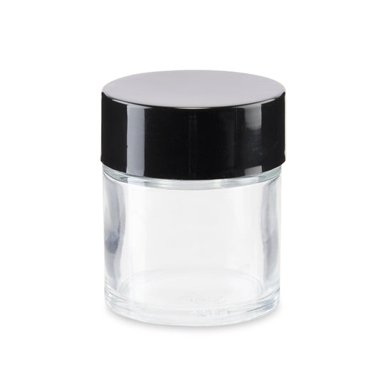 eBottles 1oz Glass Jar with Child Resistant Black Lid - 200ct