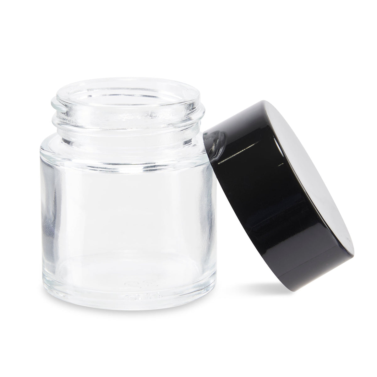 eBottles 1oz Glass Jar with Child Resistant Black Lid - 200ct - Discreet Smoker