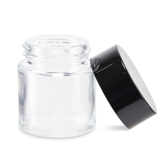 eBottles 1oz Glass Jar with Child Resistant Black Lid - 200ct