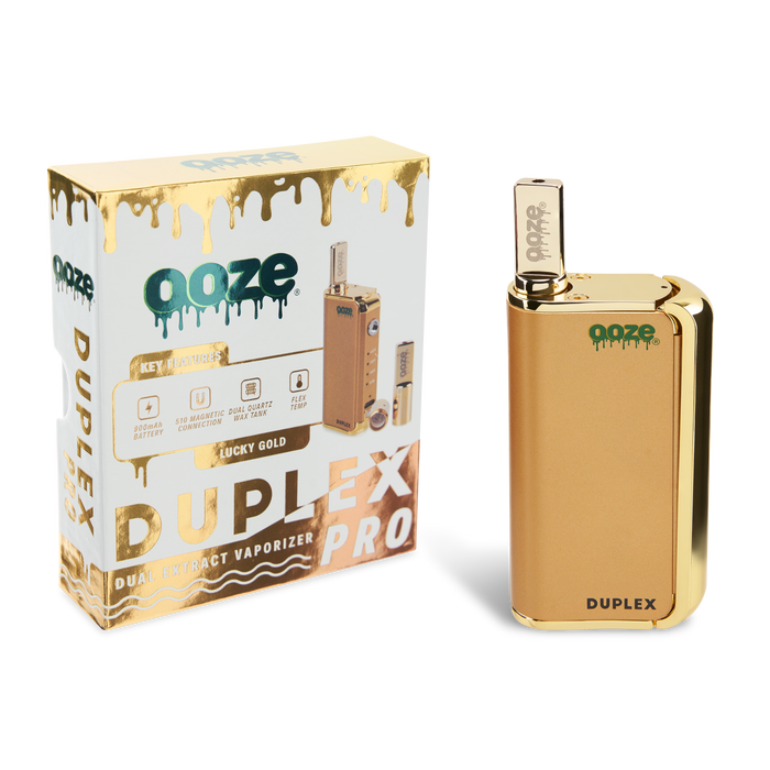 Ooze Duplex Pro – 900 mAh – Cartridge & Wax Vaporizer, Gold