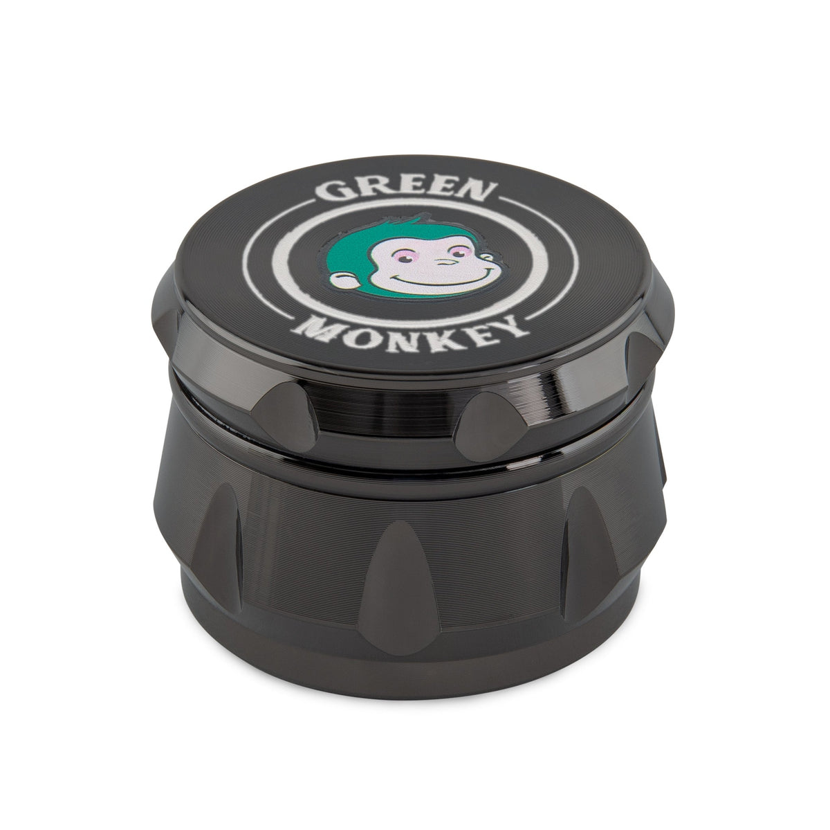 Green Monkey Grinder - Baboon Crown 4pc - 50mm - Discreet Smoker