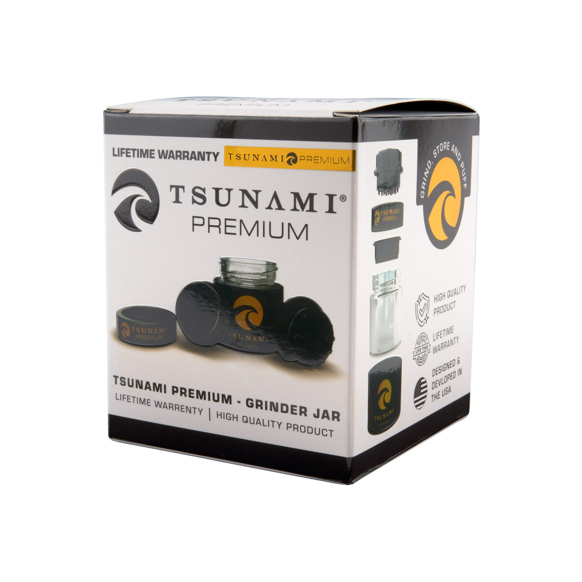 Tsunami Premium Grinder Jar - Discreet Smoker
