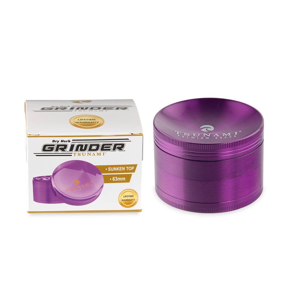 Tsunami Grinder - 63mm - Purple - Discreet Smoker