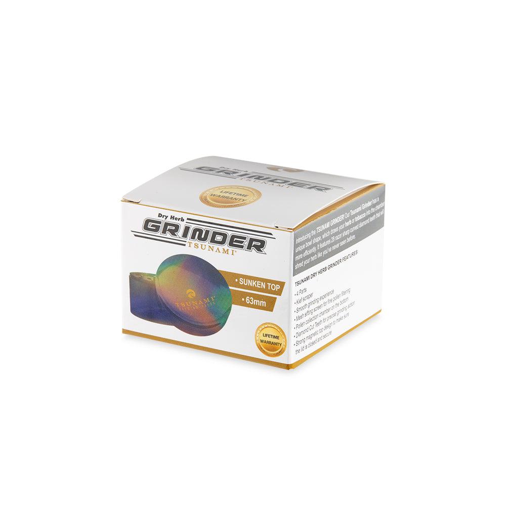 Tsunami Grinder - 63mm - Rainbow - Discreet Smoker
