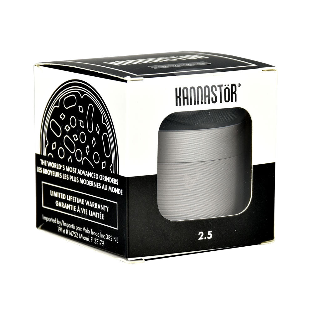 Kannastor Multi Chamber 4pc Grinder Easy Screen - 2.5" / Gunmetal - Discreet Smoker