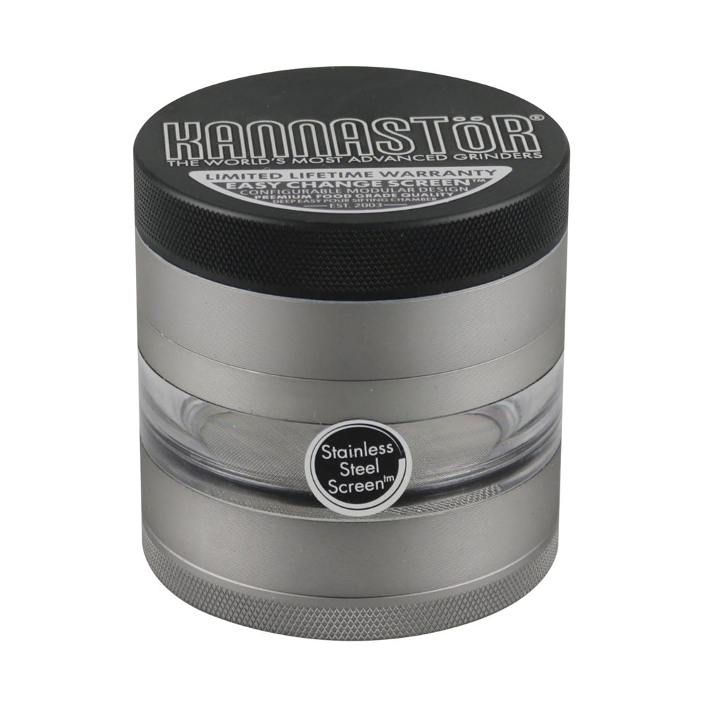 Kannastor Multi Chamber Grinder - 2.5" / Gunmetal - Discreet Smoker