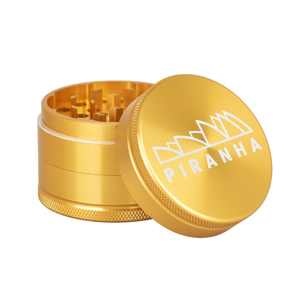 Piranha Grind-and-Store Aluminum Grinder | 3pc | 2.2" - Discreet Smoker