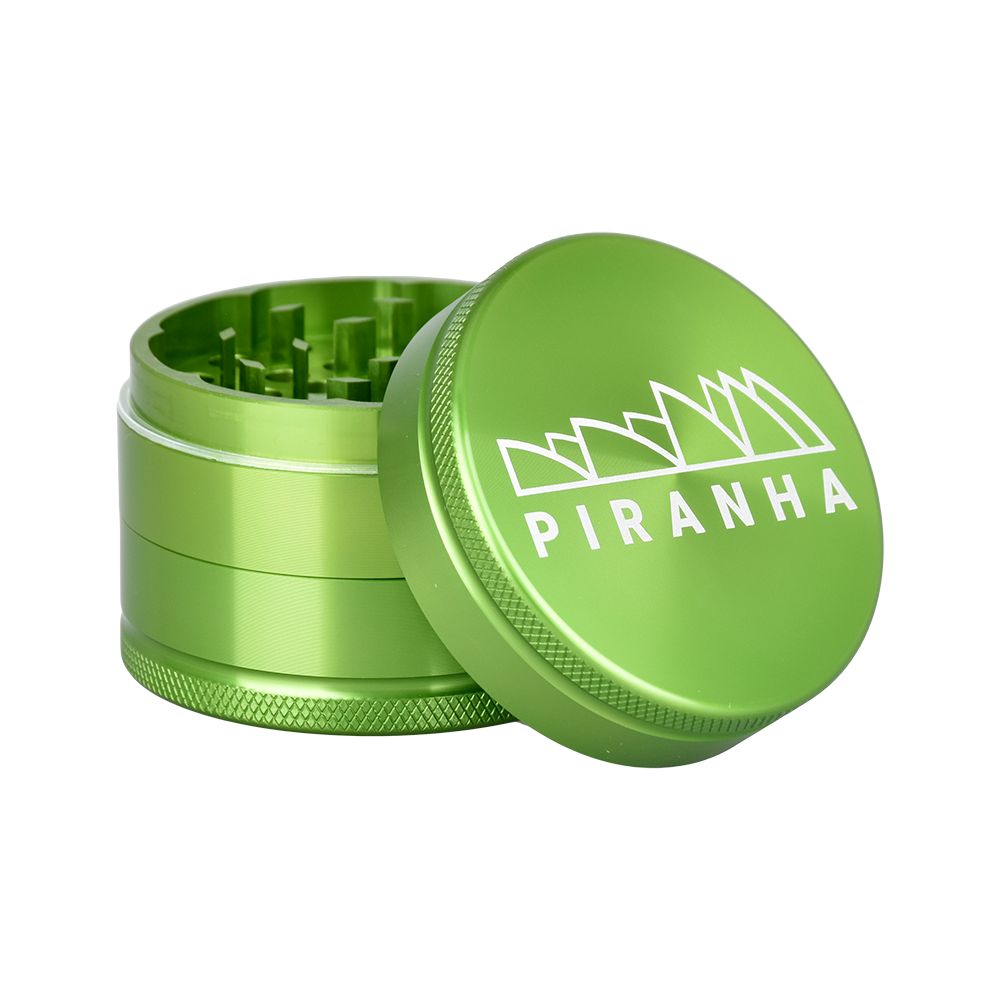 Piranha Grind-and-Store Aluminum Grinder | 3pc | 2.2" - Discreet Smoker