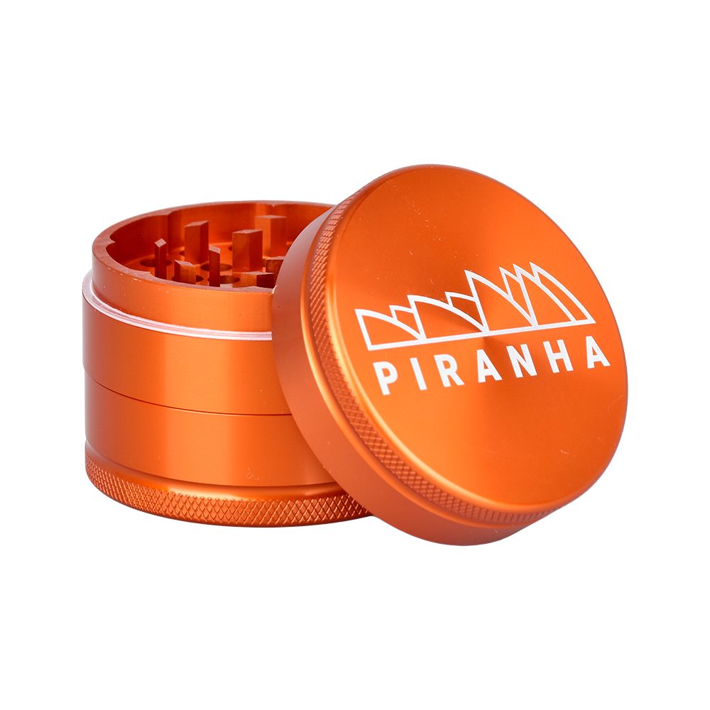 Piranha Grind-and-Store Aluminum Grinder | 3pc | 2.2" - Discreet Smoker