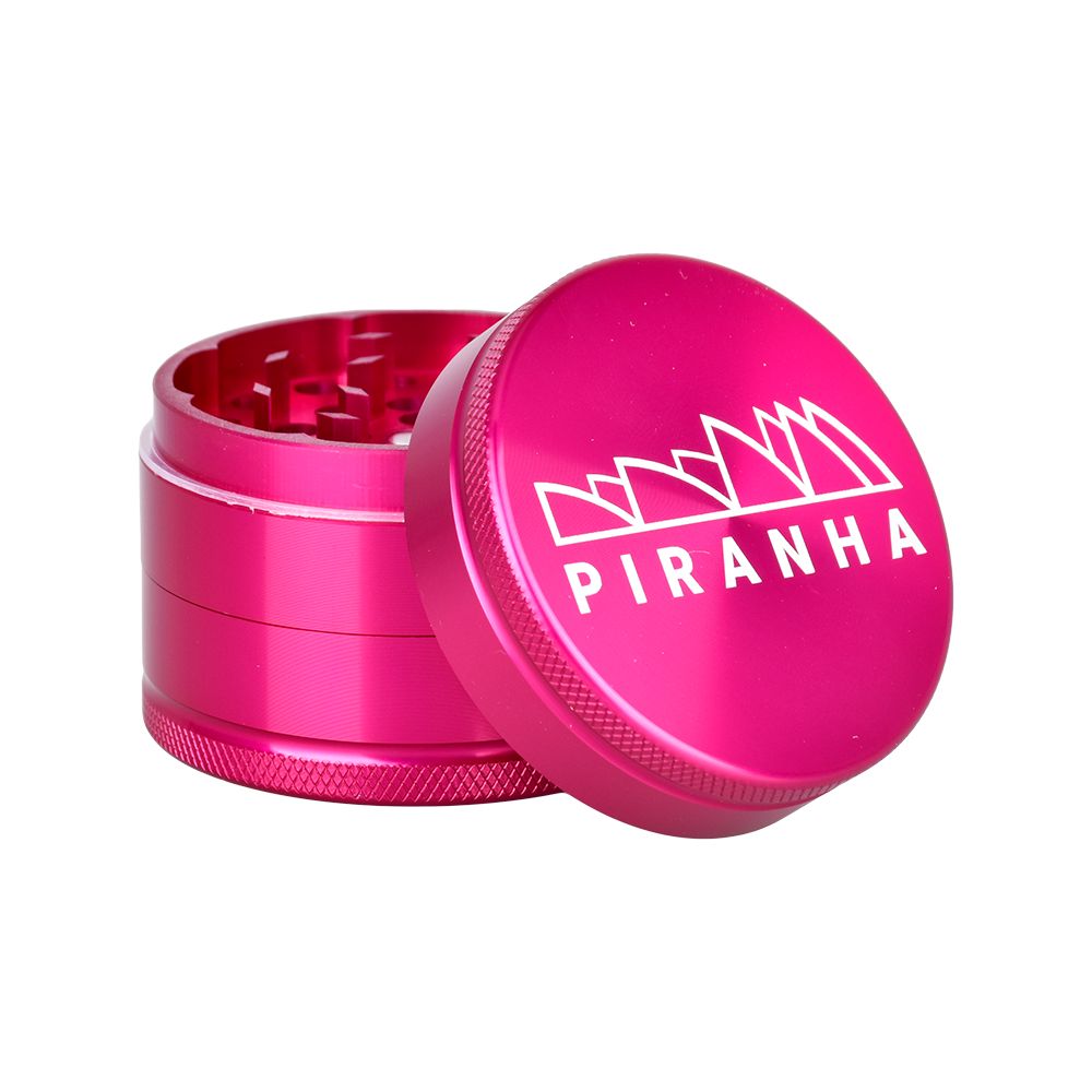 Piranha Grind-and-Store Aluminum Grinder | 3pc | 2.2" - Discreet Smoker