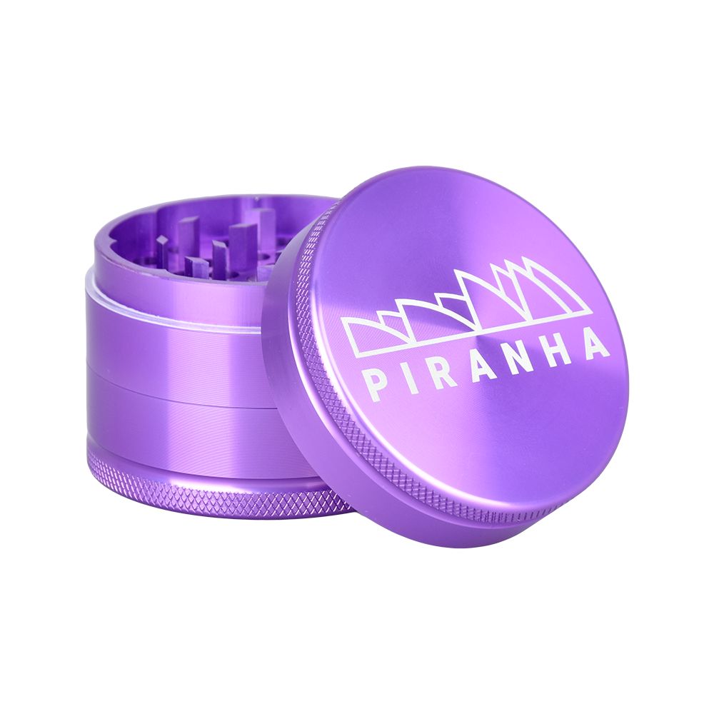 Piranha Grind-and-Store Aluminum Grinder | 3pc | 2.2" - Discreet Smoker