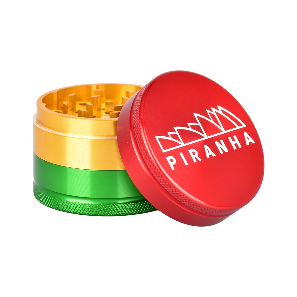 Piranha Grind-and-Store Aluminum Grinder | 3pc | 2.2" - Discreet Smoker
