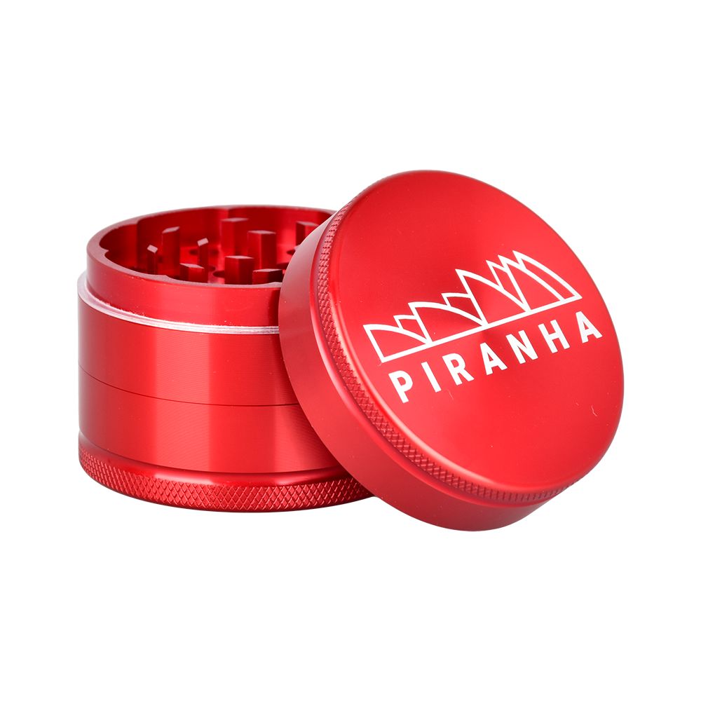 Piranha Grind-and-Store Aluminum Grinder | 3pc | 2.2" - Discreet Smoker