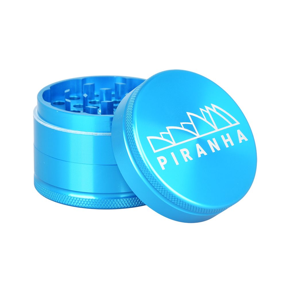 Piranha Grind-and-Store Aluminum Grinder | 3pc | 2.2" - Discreet Smoker