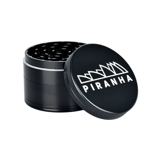 Piranha Pollinator Aluminum Grinder | 4pc | 2.5" - Discreet Smoker