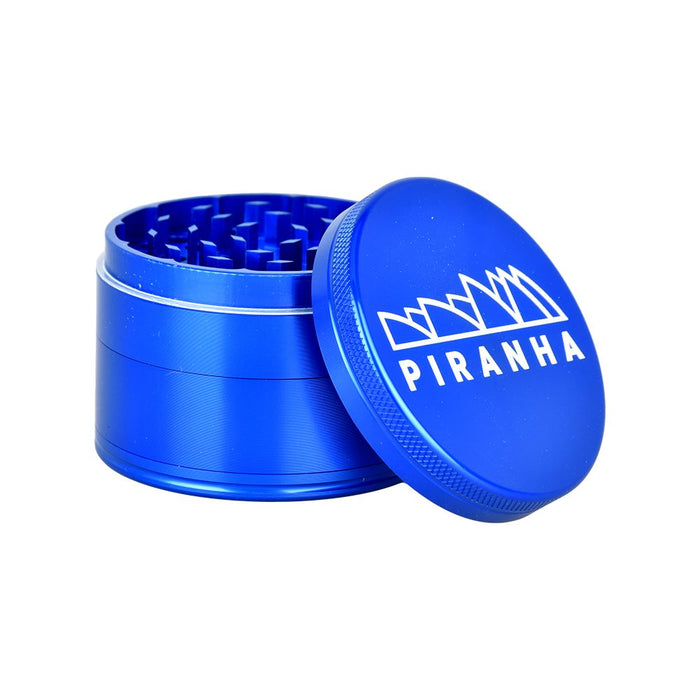 Piranha Pollinator Aluminum Grinder | 4pc | 2.5", Blue