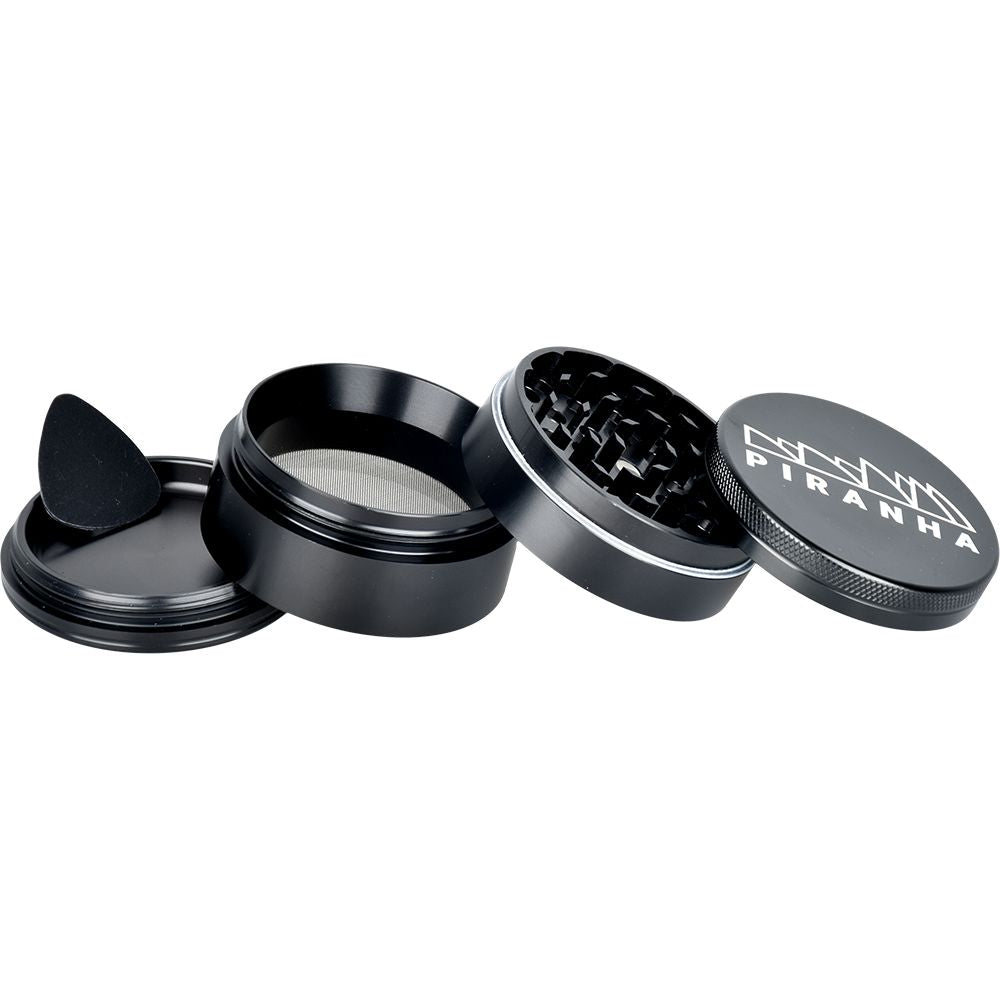 Piranha Pollinator Aluminum Grinder | 4pc | 2.5" - Discreet Smoker