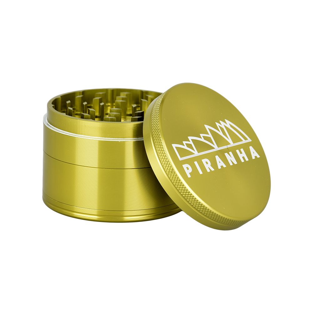 Piranha Pollinator Aluminum Grinder | 4pc | 2.5" - Discreet Smoker