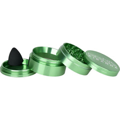 Piranha Pollinator Aluminum Grinder | 4pc | 2.5" - Discreet Smoker