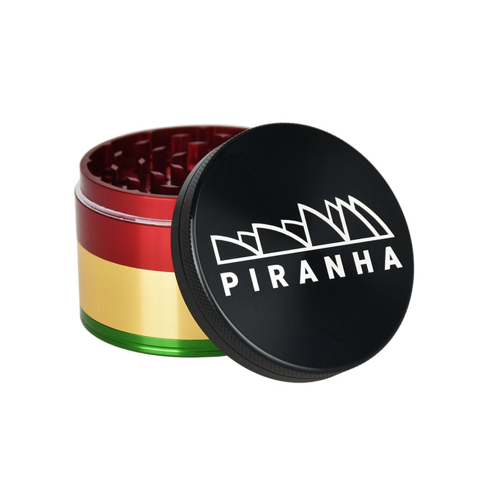 Piranha Pollinator Aluminum Grinder | 4pc | 2.5" - Discreet Smoker