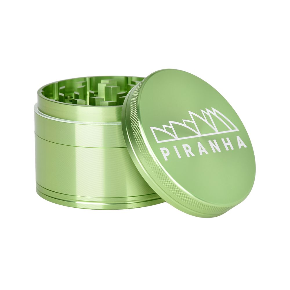Piranha Pollinator Aluminum Grinder | 4pc | 3" - Discreet Smoker