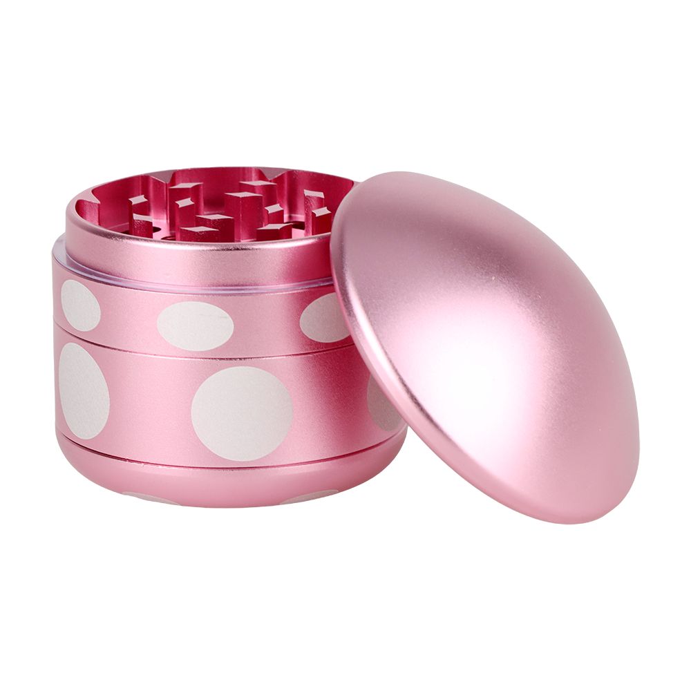 Mushroom Aluminum Grinder - 4pc / 1.8" / Colors Vary - Discreet Smoker