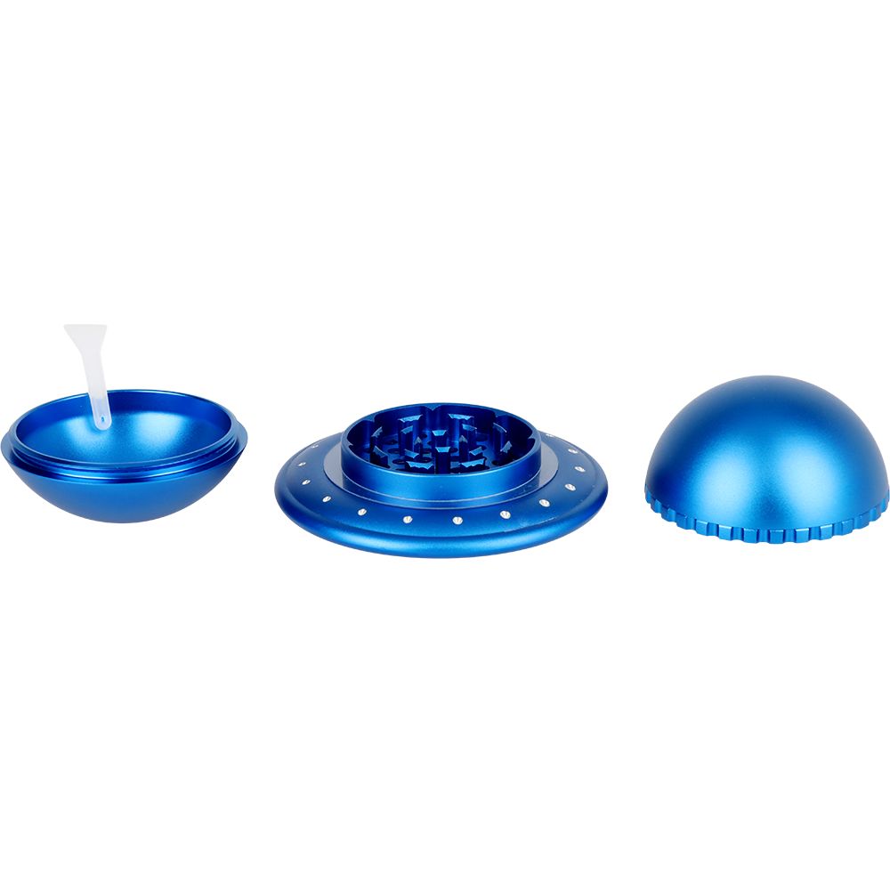 UFO Aluminum Grinder - 3pc / 1.8" / Colors Vary - Discreet Smoker