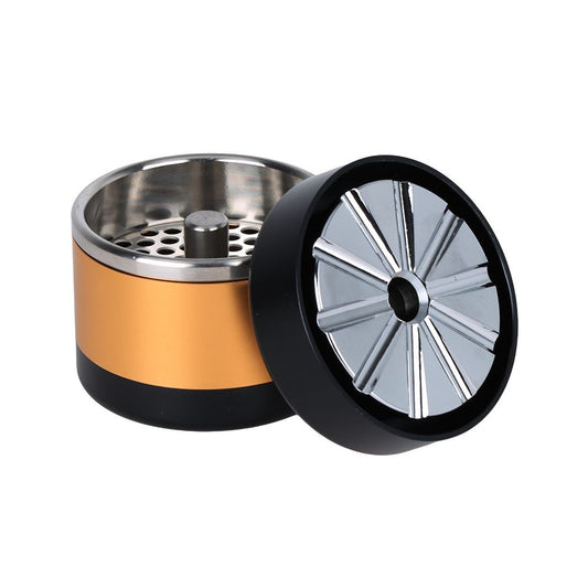 Aluminum Manually Operated Herb Mill - 5pc / 2.5" / Colors Vary - Discreet Smoker