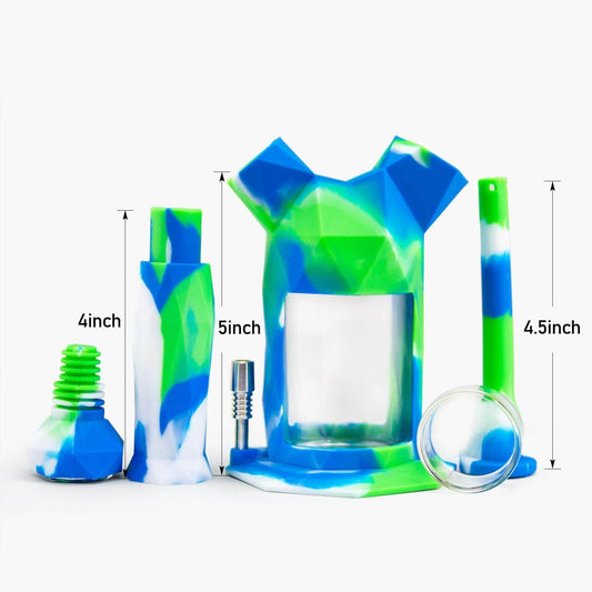 Gemini 2-IN-1 Silicone Waterpipe - Discreet Smoker