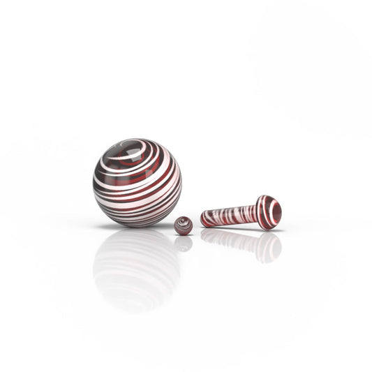 GLASS MUSHROOM PILLAR TERP SET - Discreet Smoker