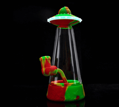 Glass Silicone UFO Bong - Discreet Smoker