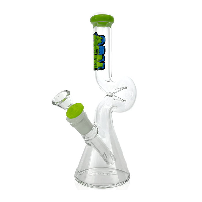 AFM Glass 9" Mini Hunchback Glass Water Pipe, Green