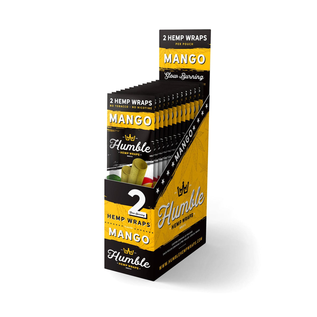 Humble Hemp Wraps - Mango - 25 Pack - Discreet Smoker