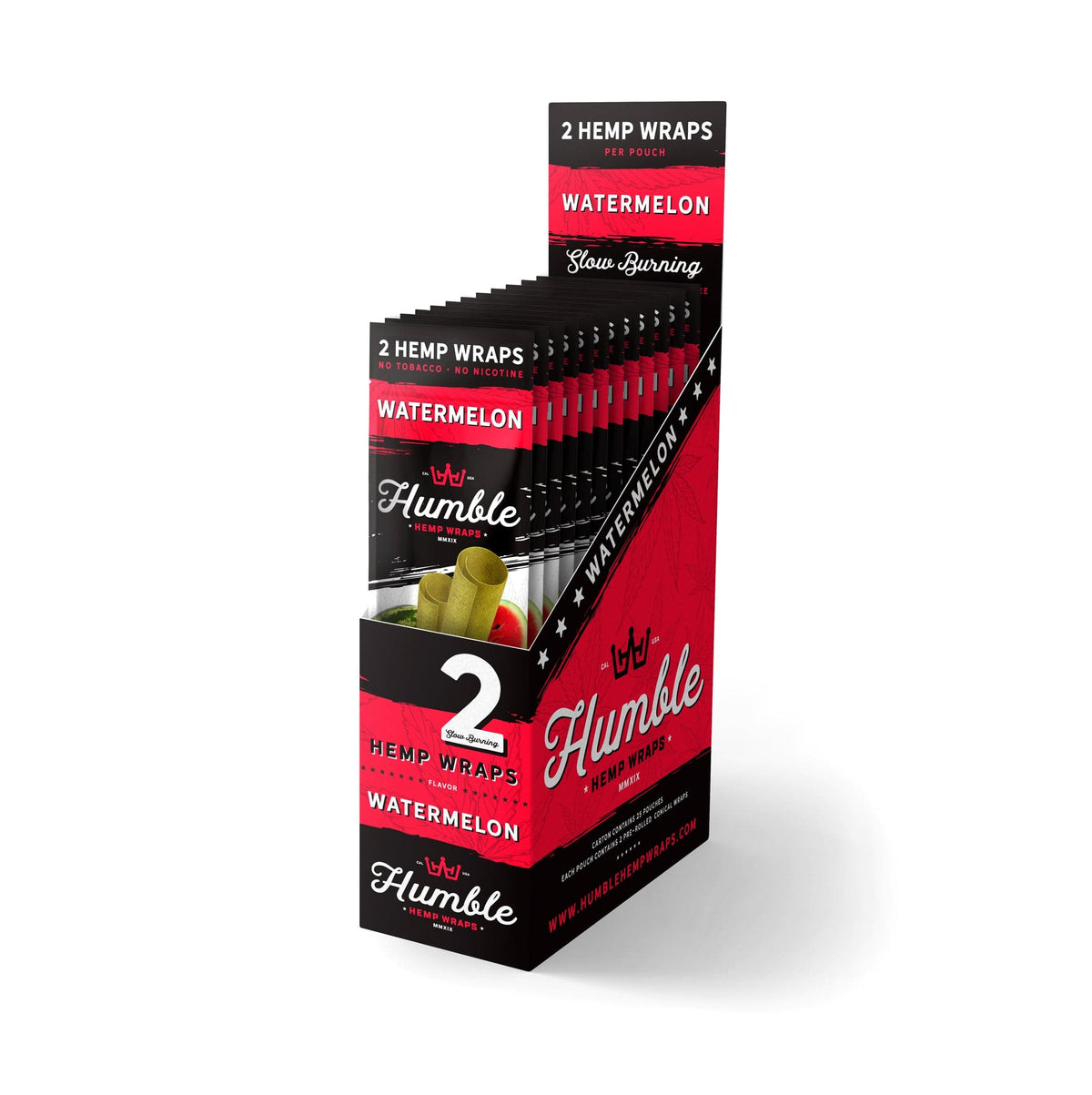 Humble Hemp Wraps - Watermelon - 25 Pack - Discreet Smoker