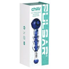 Pulsar Chillr Glycerin Glass Hand Pipe - 7.5" / Blue