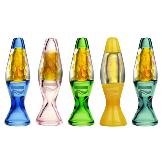 Pulsar Lava Lamp One Hitter - 3" / Colors Vary - Discreet Smoker