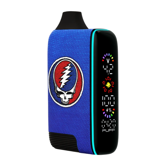 Grateful Dead x Pulsar 510 DL 5.0 Precision Voltage Control LCD Screen Vape Bar - 1000mAh / Patchwork SYF - Discreet Smoker